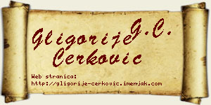 Gligorije Čerković vizit kartica